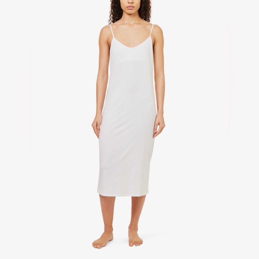 NWT SkIN Organics Sexy V-Neck Organic Cotton-Jersey Midi Dress